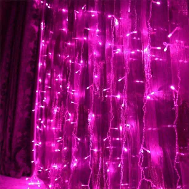 300LED Pink Fairy Curtain String Lights with Controller DailySale