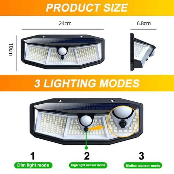 308 LED Solar Outdoor Lights DailySale