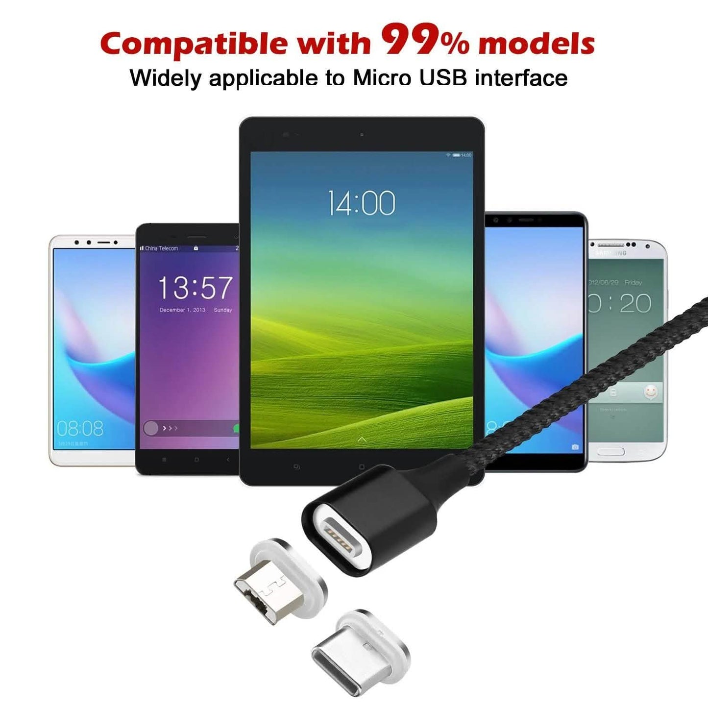3.0A Magnetic Micro USB Android Interface Fast Charging DailySale