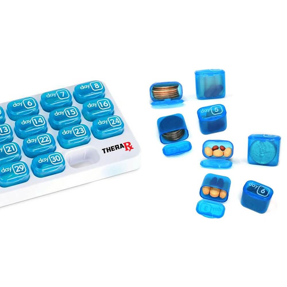 31 Day Monthly Pill and Vitamin Organizer with Large Removable Pods DailySale