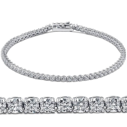 3.15ct. Round Cut Diamond Tennis Bracelet In 14k White Gold DailySale