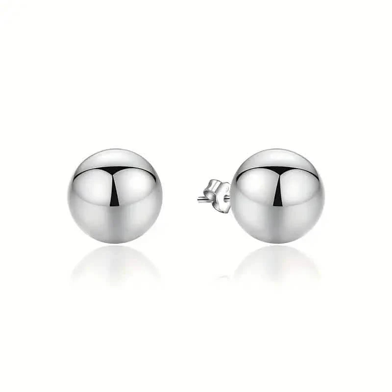 Stainless Steel Hypoallergenic Ball Shaped Stud Earrings DailySale