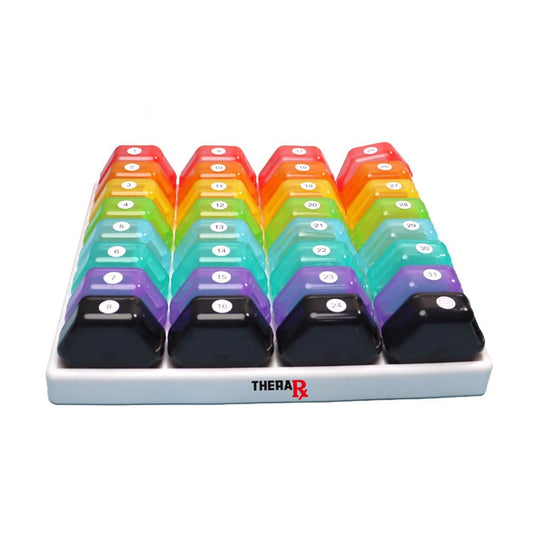 32-Pieces: Colored Compartments Monthly Pill, Medicine And Vitamin Organizer With Tray DailySale