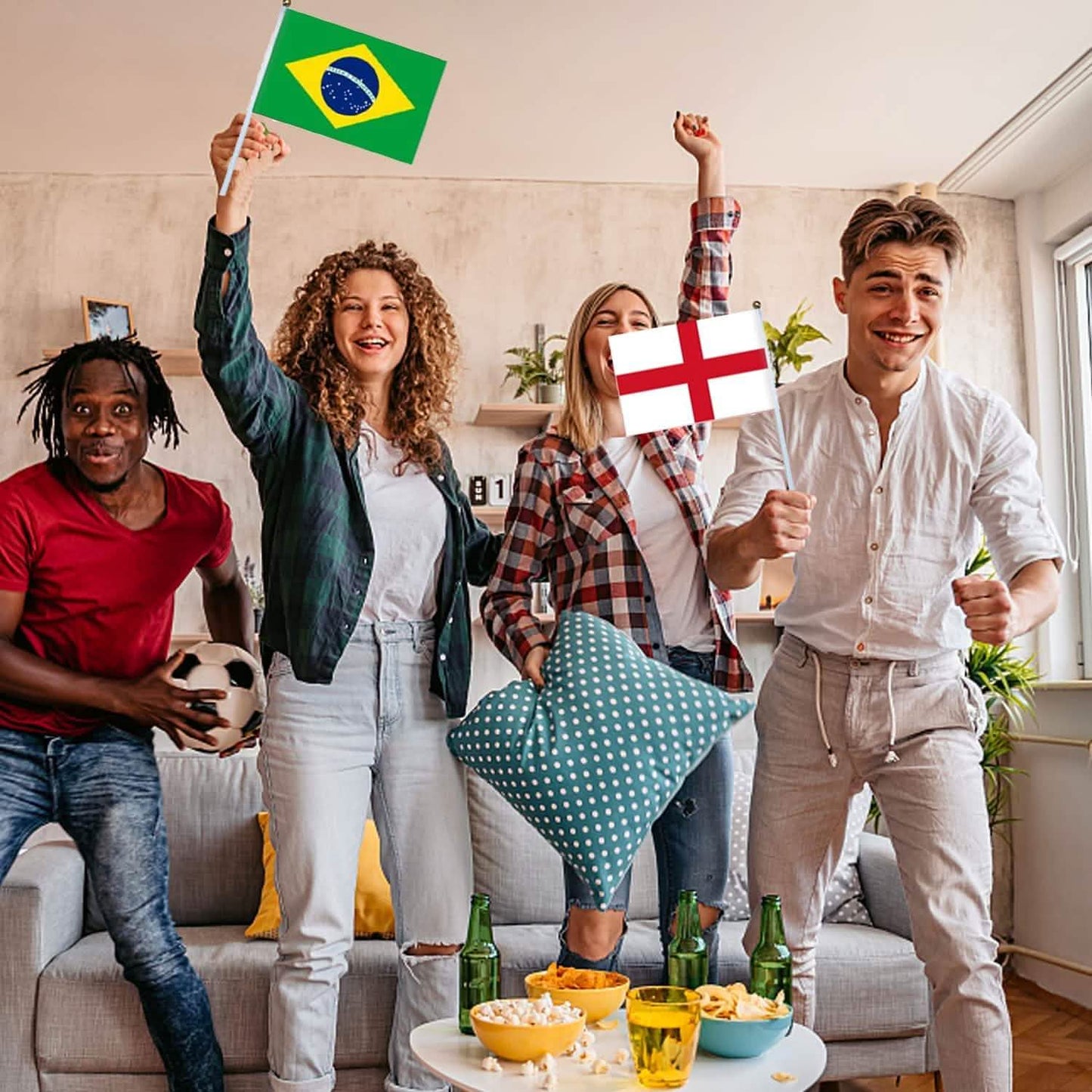 32-Pieces: World Cup 2022 Participating National Teams Flags DailySale