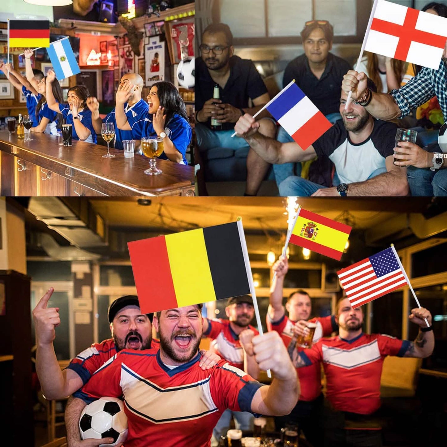 32-Pieces: World Cup 2022 Participating National Teams Flags DailySale