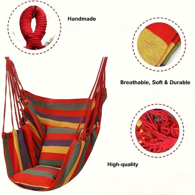 Hammock Chair Canvas – Portable Colorful Stripe Indoor Swing DailySale