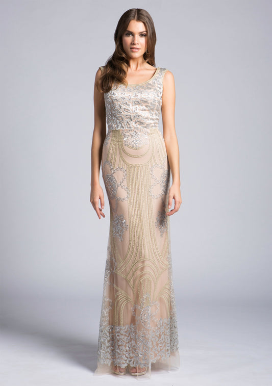 Lara 33622 - Lace Beaded Gown OUTLET Lara New York