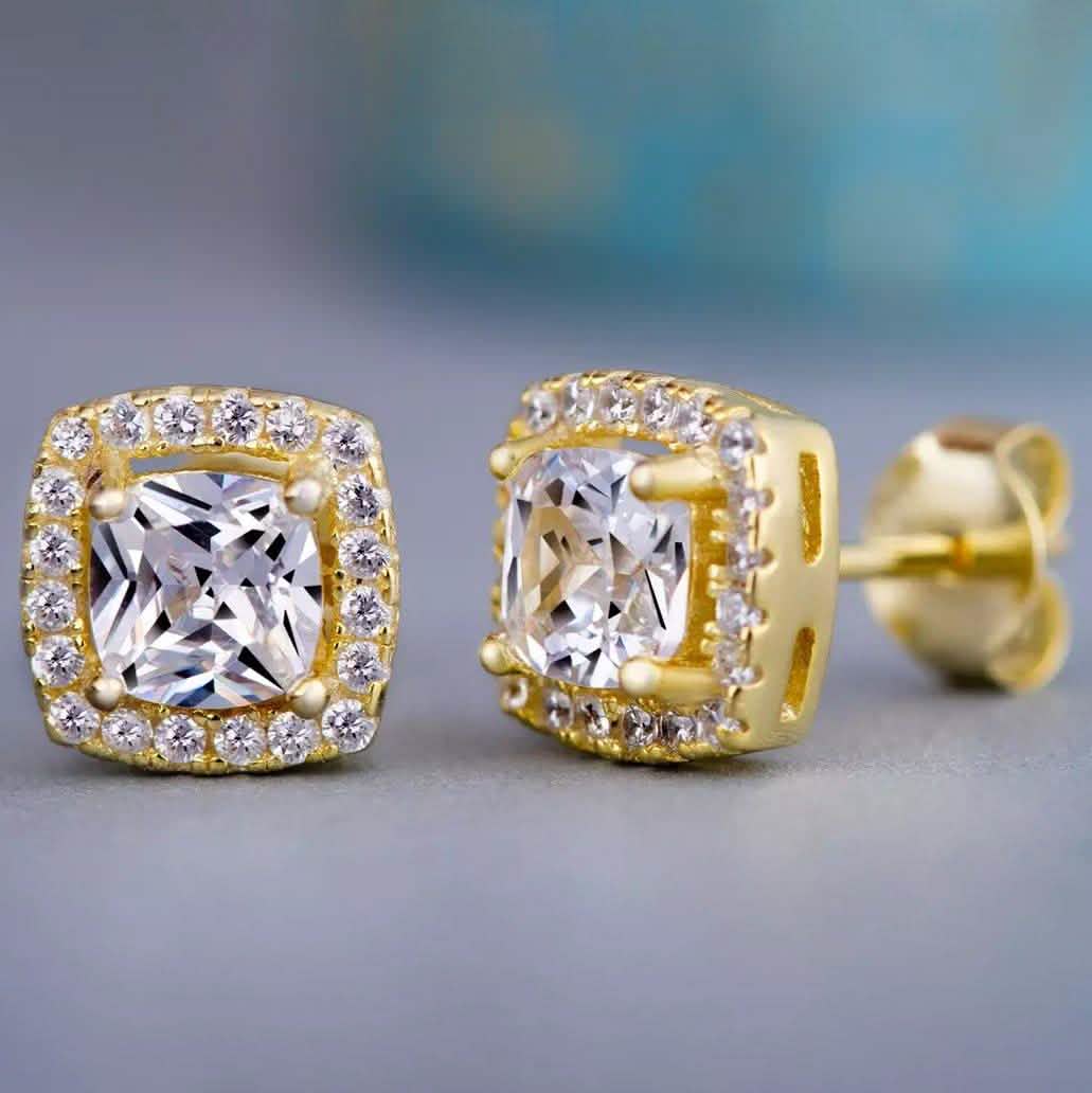 3.44 CTTW Halo Stud Earrings with Swarovski Elements DailySale