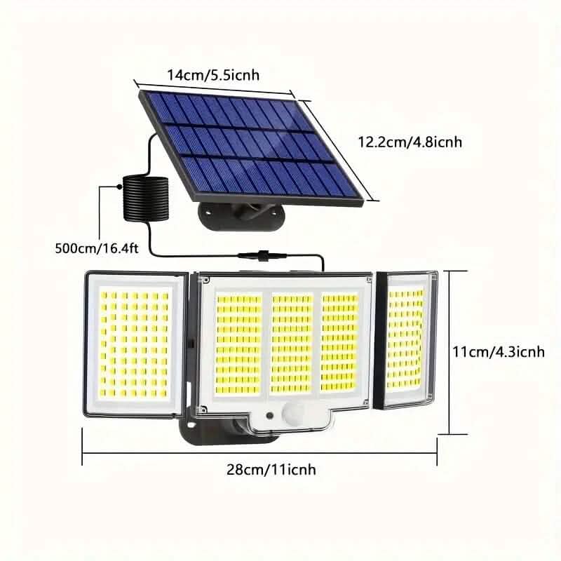 348 LED Motion Sensor Solar Lights Outdoor with Remote Control DailySale