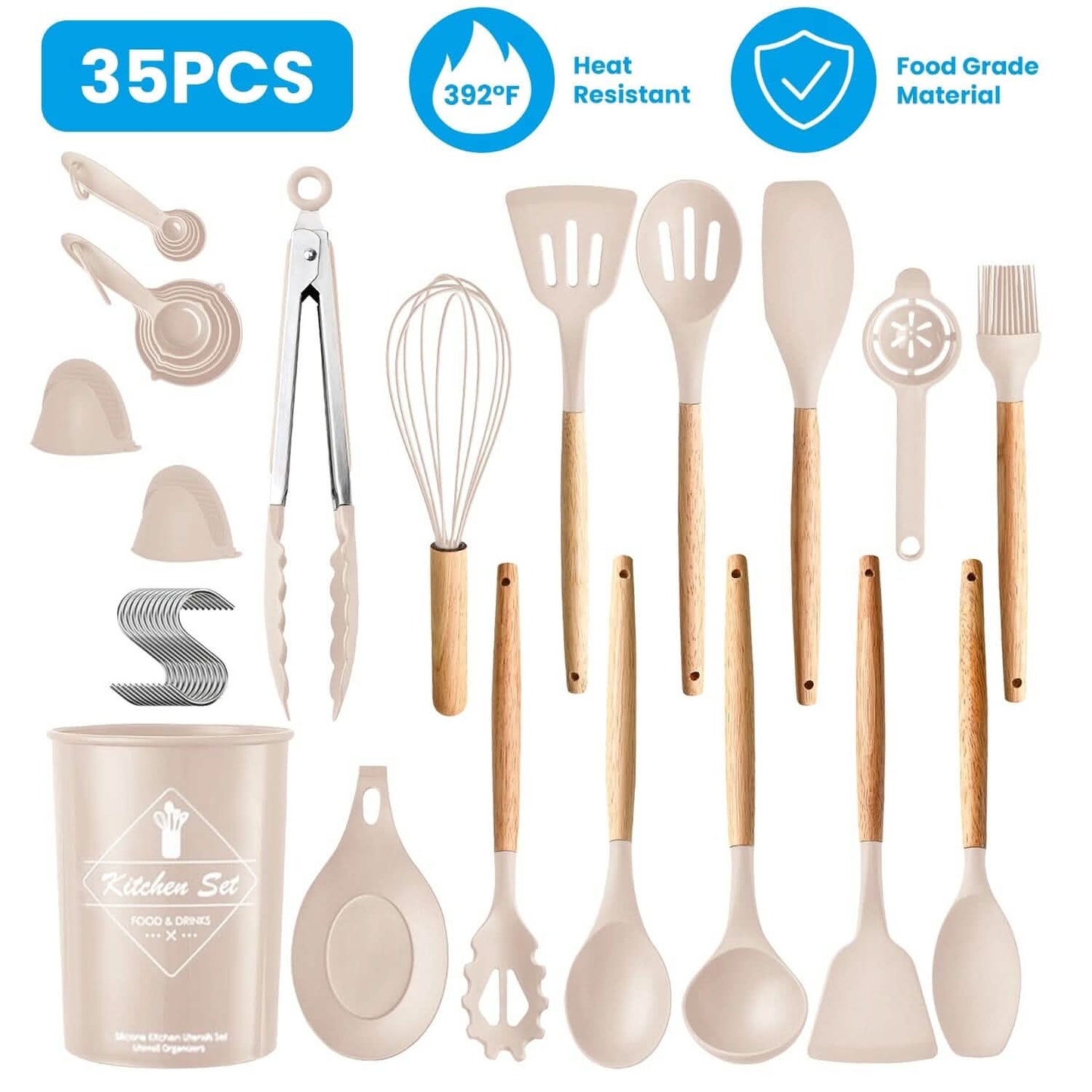 35-Pieces: Kitchen Cooking Utensils Set DailySale