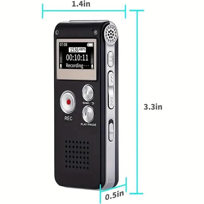 8GB Digital Voice Recorder & MP3 Player – Portable Audio for Meetings & Lectures DailySale