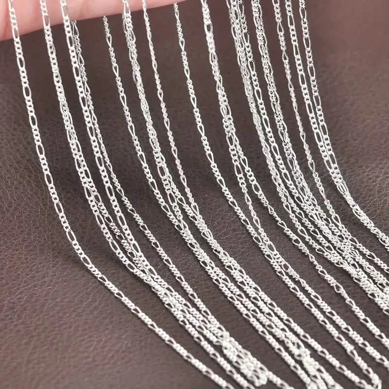 Exquisite Copper Necklace Chain, 16–30in Adjustable, 925 Silver Plated DailySale