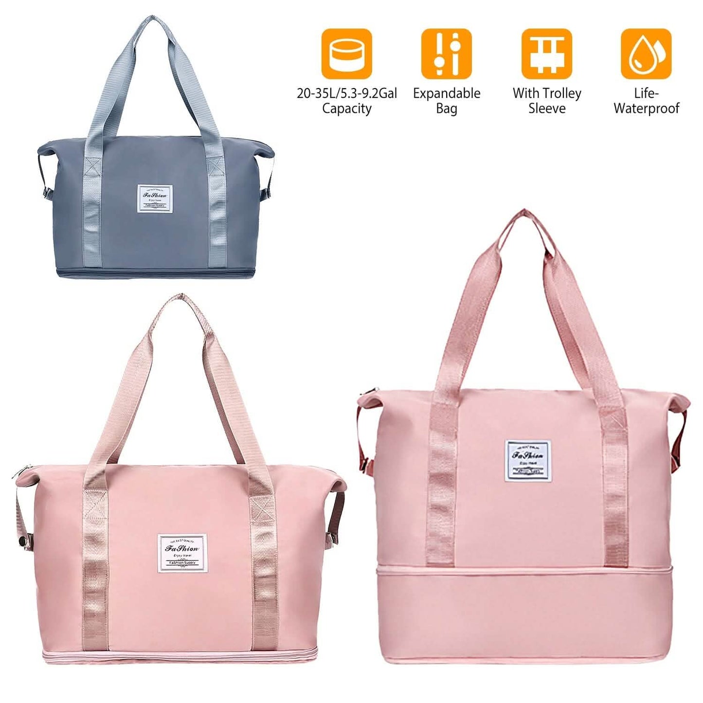 35L/9.2Gal Shoulder Travel Duffle Bag with Luggage Sleeve DailySale