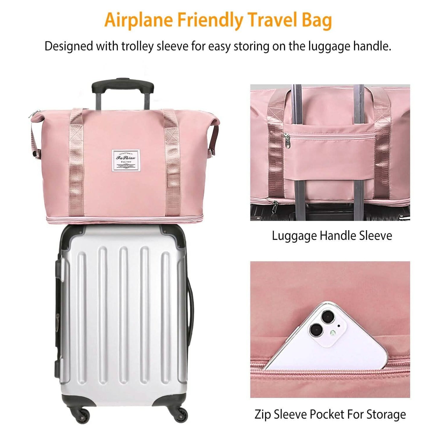 35L/9.2Gal Shoulder Travel Duffle Bag with Luggage Sleeve DailySale