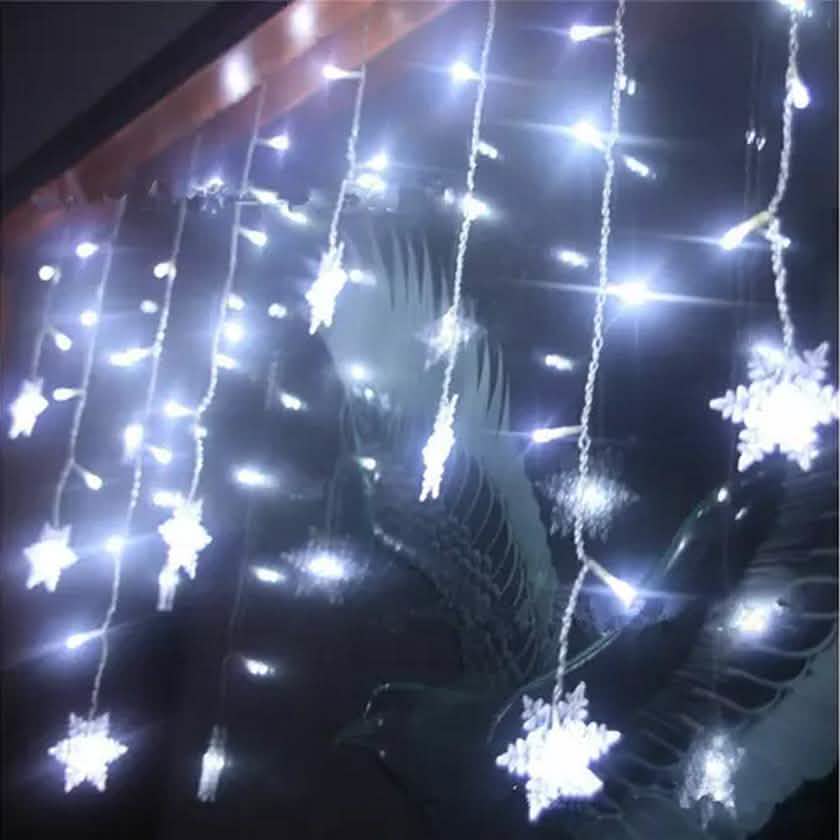 3.5M 96LED Snowflake String Curtain Lights DailySale