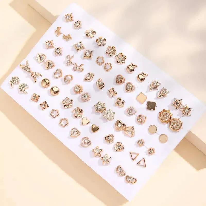 36-Pairs: Women's Fashion Earrings Set - Assorted Heart, Flower, Geometric & More DailySale