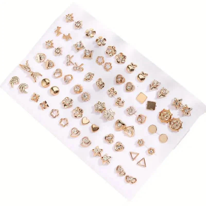 36-Pairs: Women's Fashion Earrings Set - Assorted Heart, Flower, Geometric & More DailySale