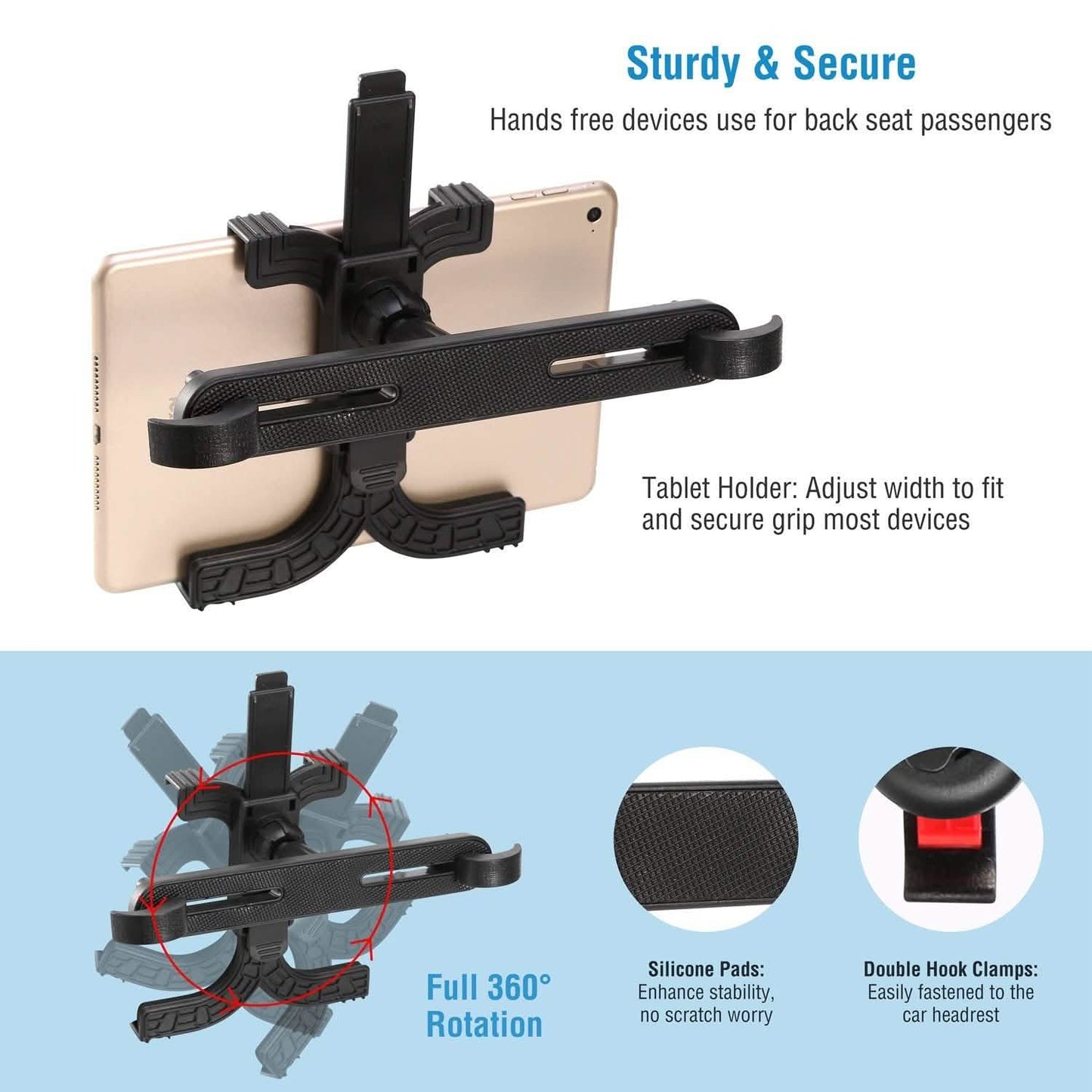 360° Rotation Car Tablet Holder DailySale
