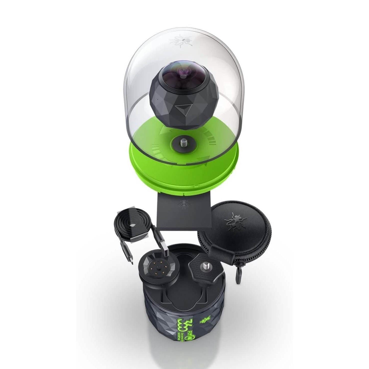360Fly 4K VR Capable Action Video Camera Professional Camcorder - Black (Refurbished) DailySale