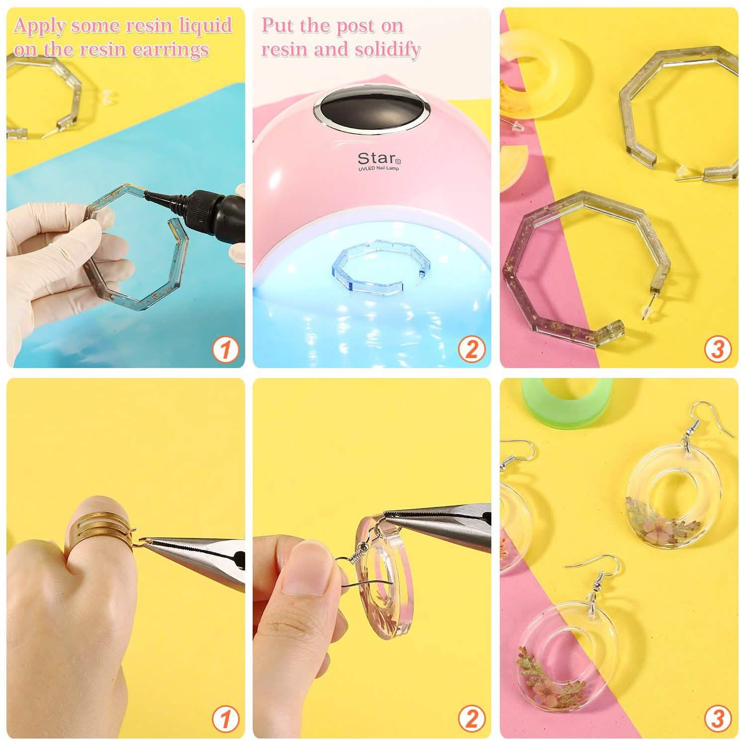 366-Pieces: Jewelry Making Silicone Earring Necklace Pendant Resin Casting Molds DailySale