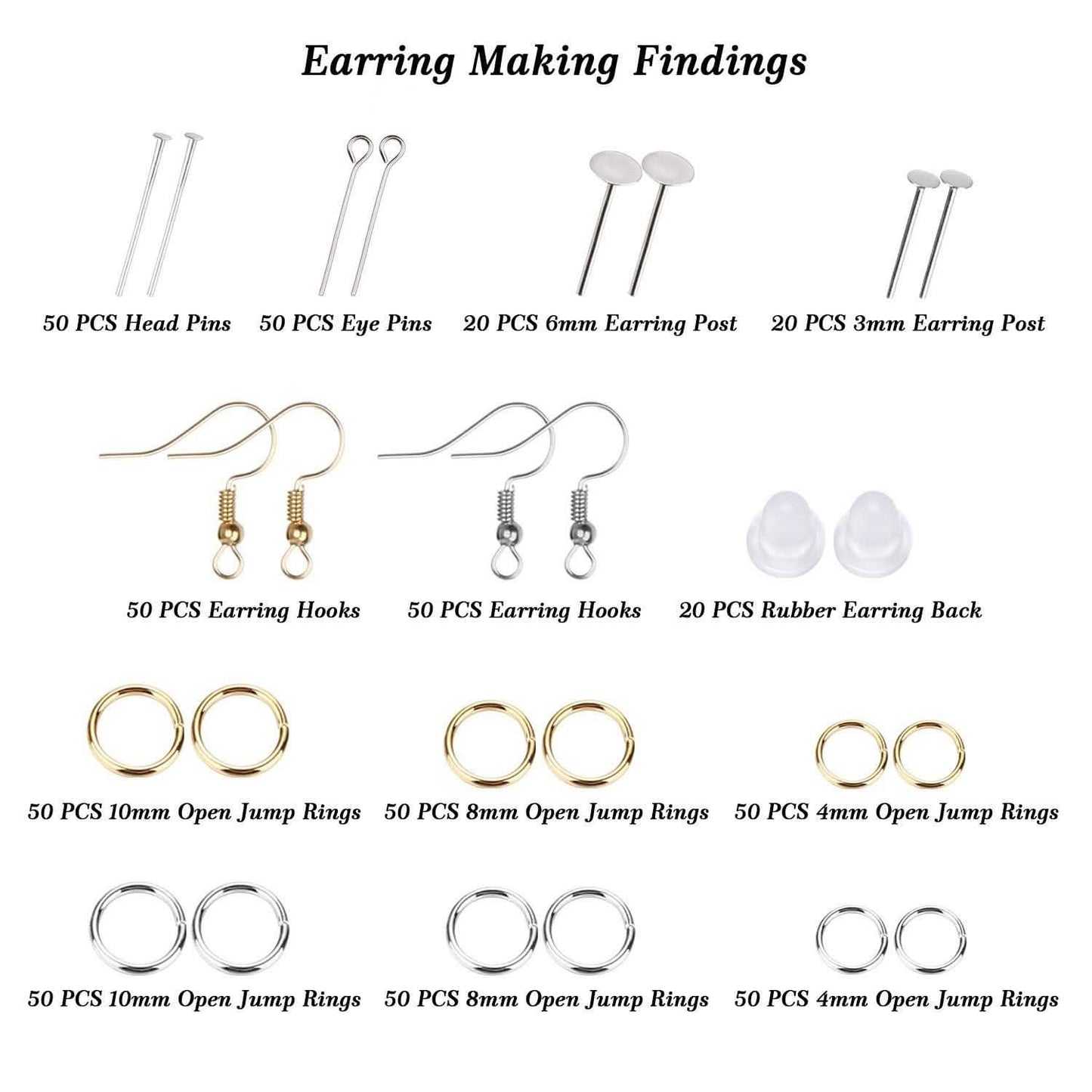 366-Pieces: Jewelry Making Silicone Earring Necklace Pendant Resin Casting Molds DailySale