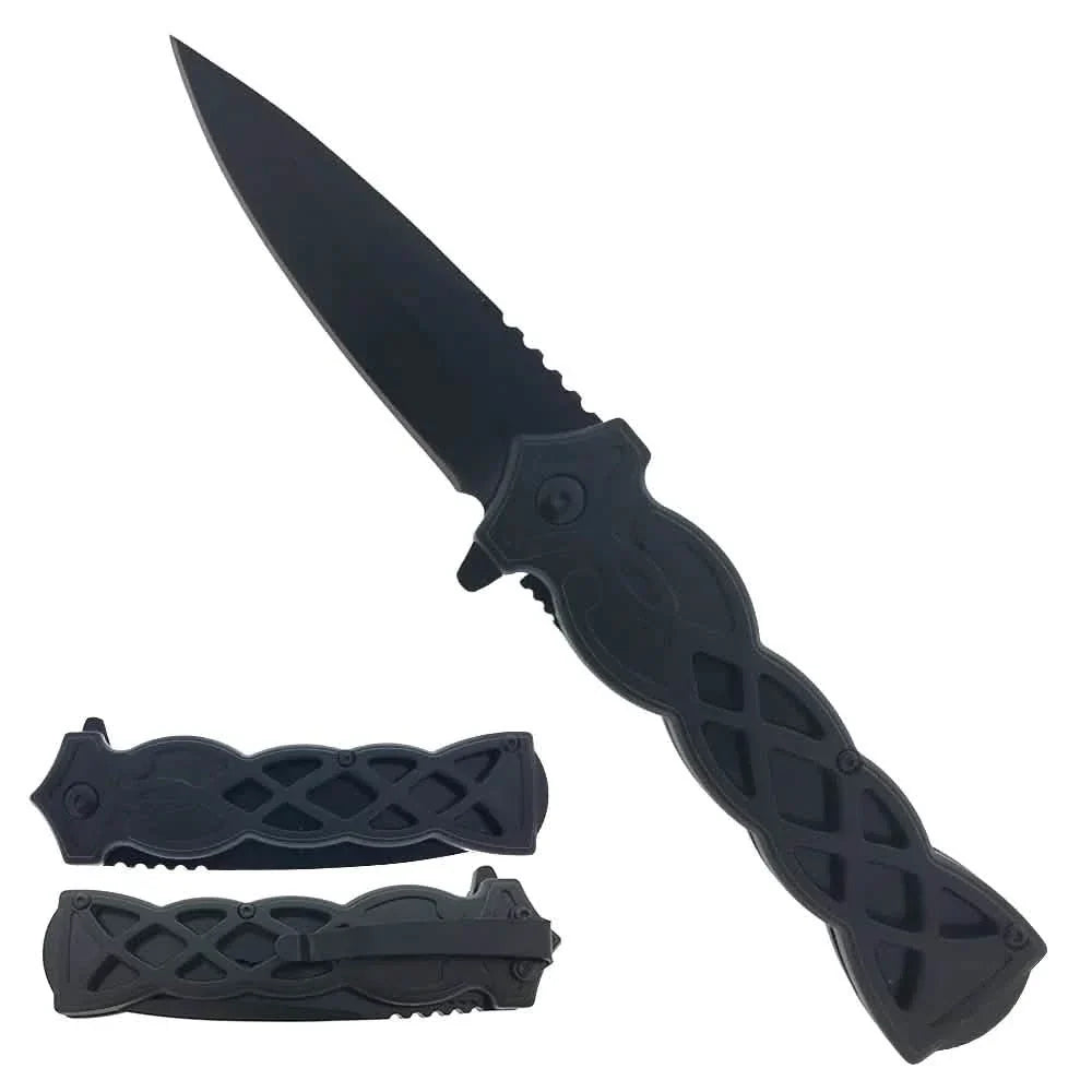 3.75" Weave Pattern Knife with ABS Handle DailySale