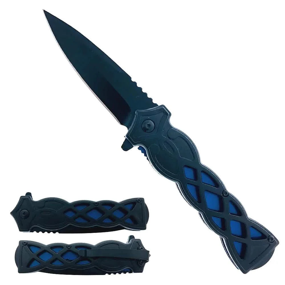3.75" Weave Pattern Knife with ABS Handle DailySale