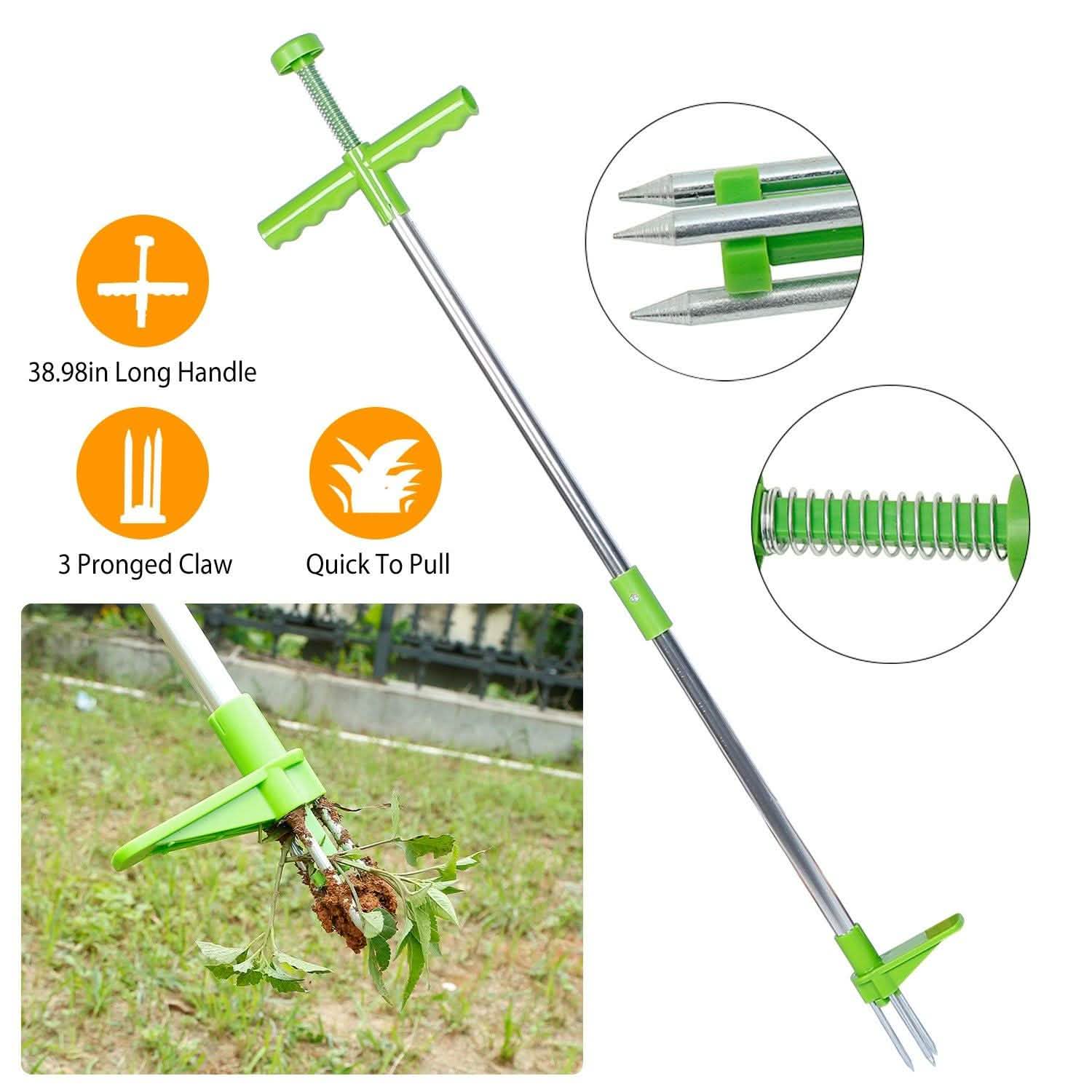 38.98" Weed Puller Twister Stand Up Root Removal DailySale