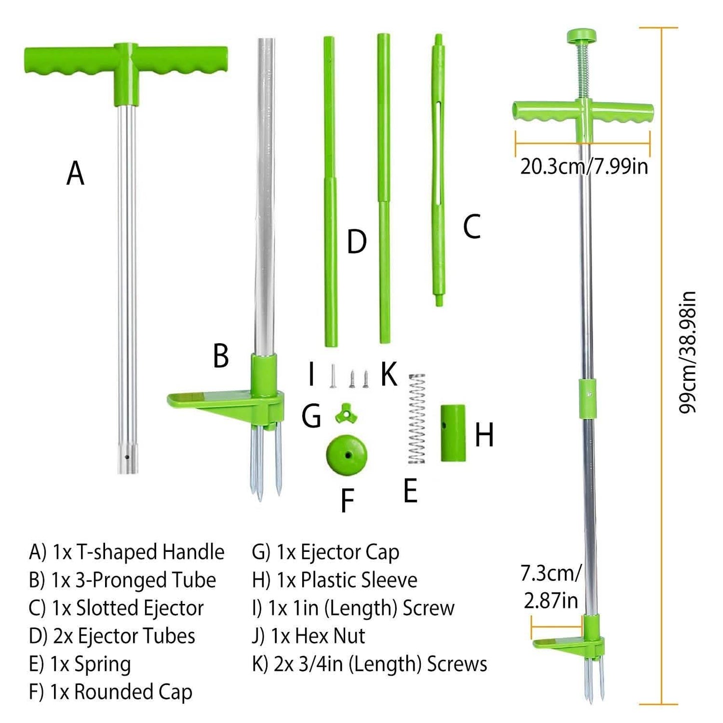 38.98" Weed Puller Twister Stand Up Root Removal DailySale