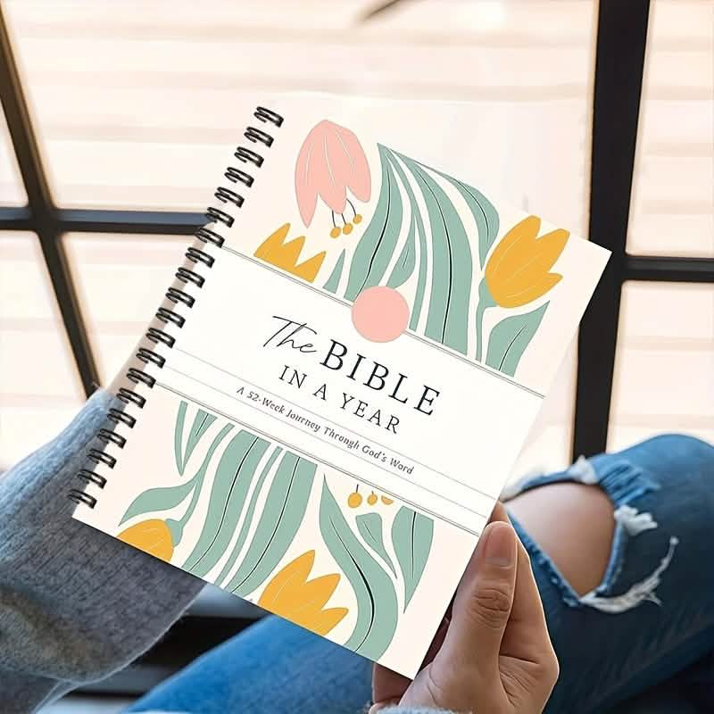 1-Year Bible Study Plan & Prayer Journal – Undated Spiral Bound DailySale