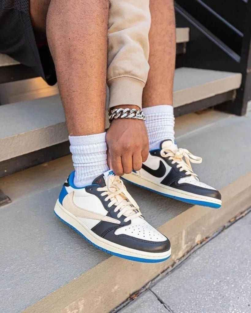 Custom Fragment x Travis Scott x Air Jordan 1 Low DM7866 140 SneakerNational