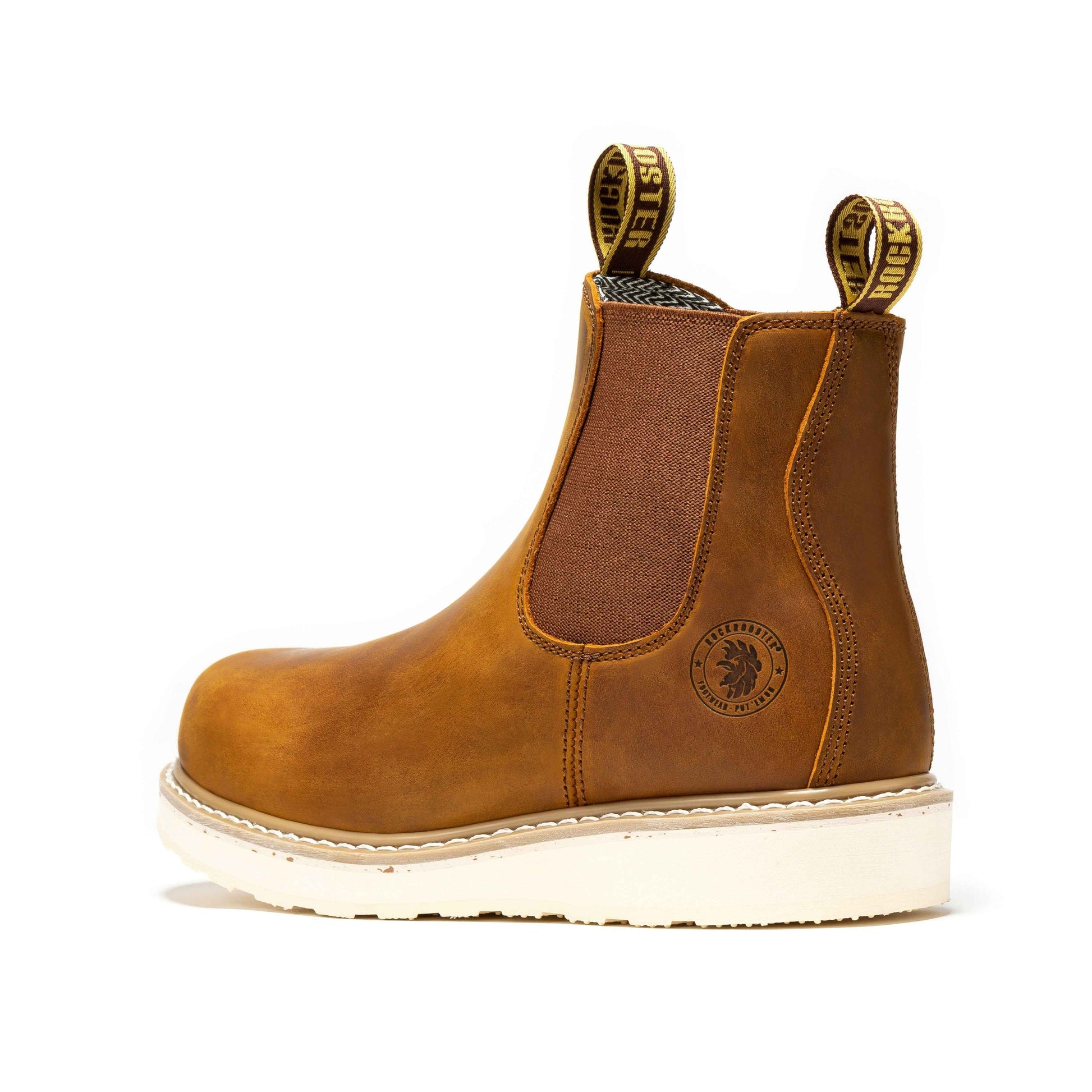 ROCKROOSTER Capitola Men's 6 inch Brown Wedge Work Boots SAP102