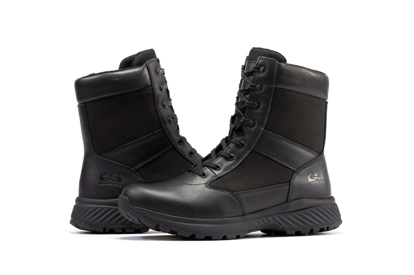 Botas Pro Black Men's 8 inch Side Zipper Military Tactical Boots BP703 Rock Rooster Footwear Inc