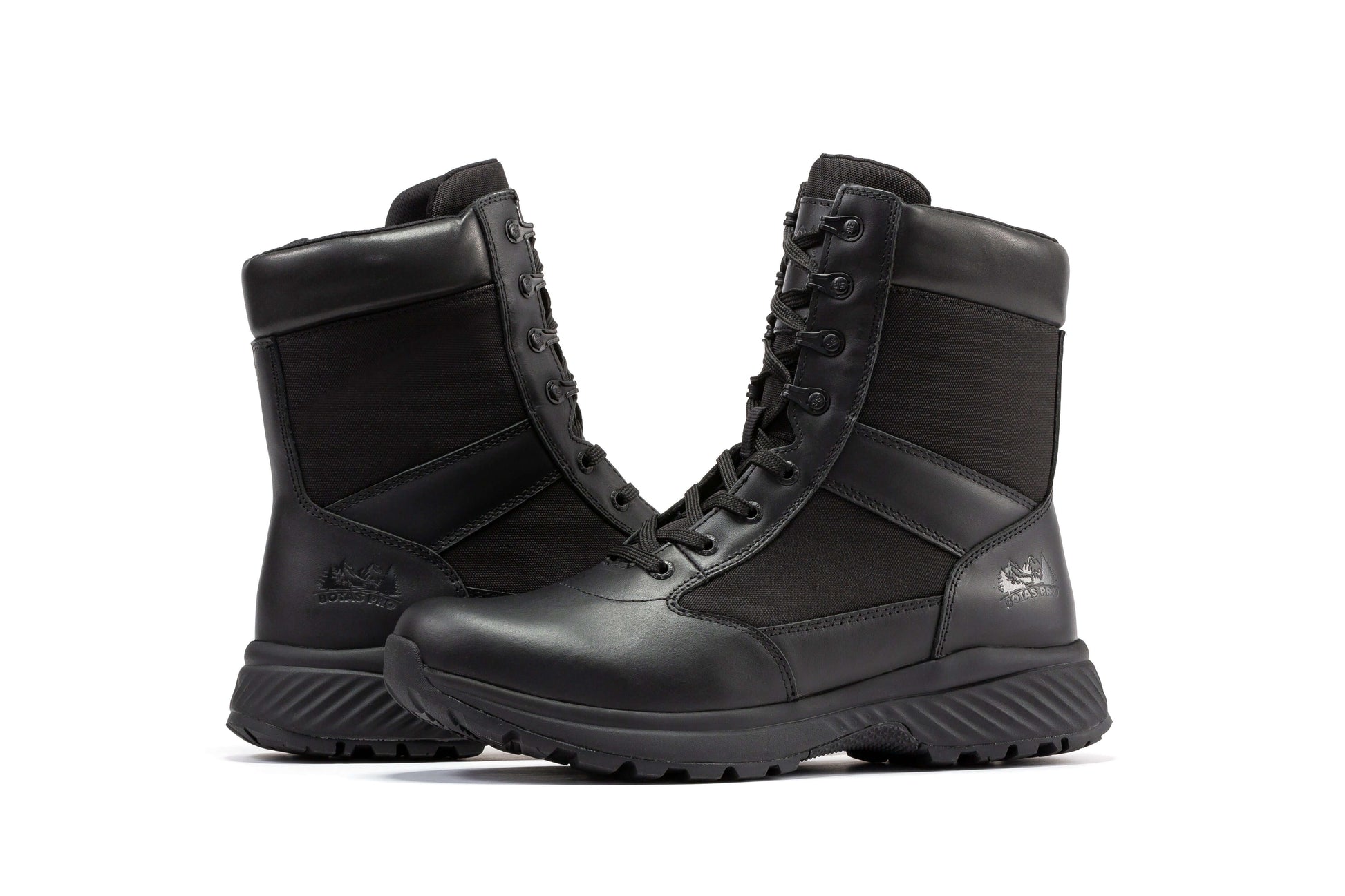 Botas Pro Black Men's 8 inch Side Zipper Military Tactical Boots BP703 Rock Rooster Footwear Inc