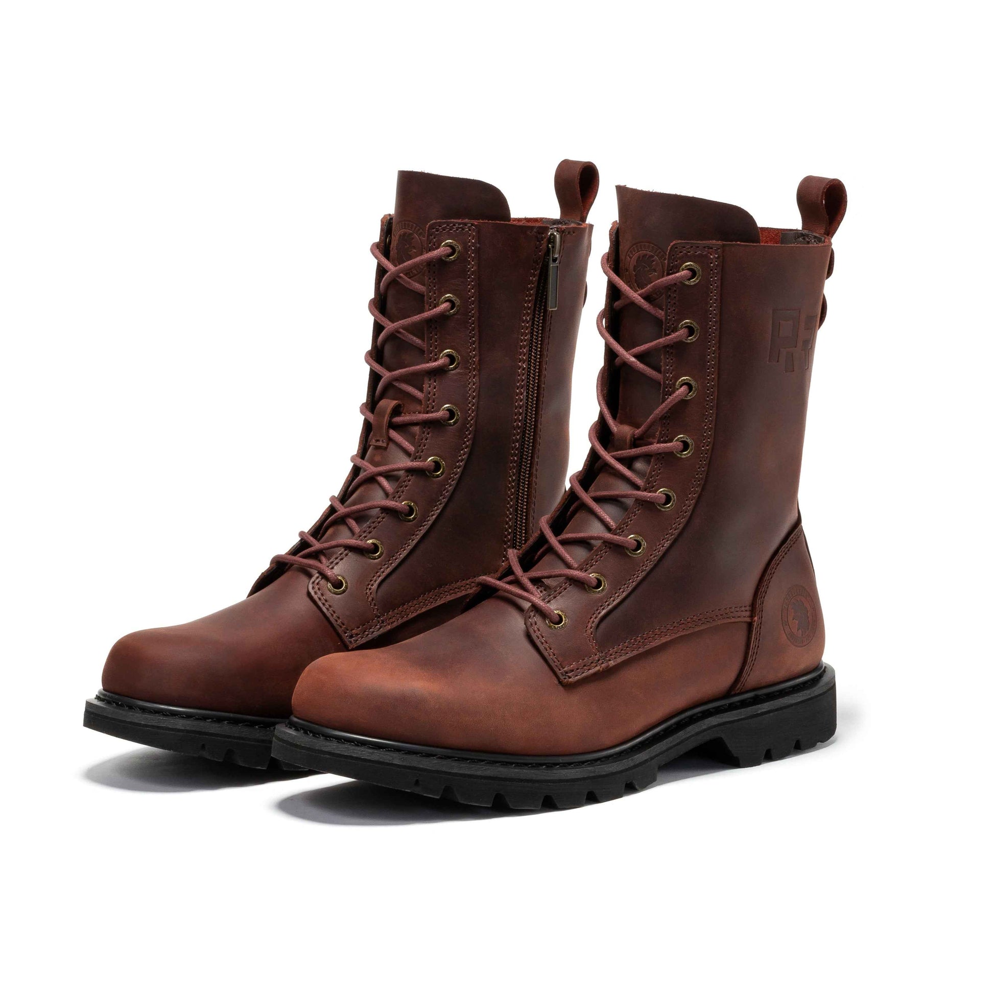 ROCKROOSTER Mantua Men's 8 inch Zip-sided Soft Toe Lug Sole Work Boots SAP130