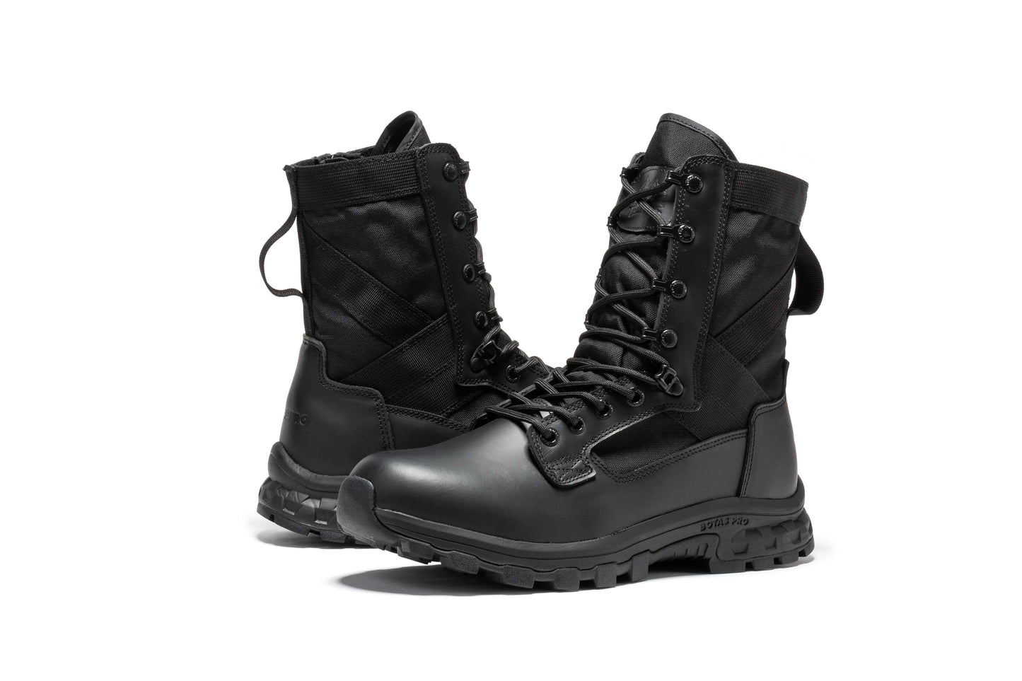 Botas Pro Black Men's 8 inch Side Zipper Military Tactical Boots BP401BK