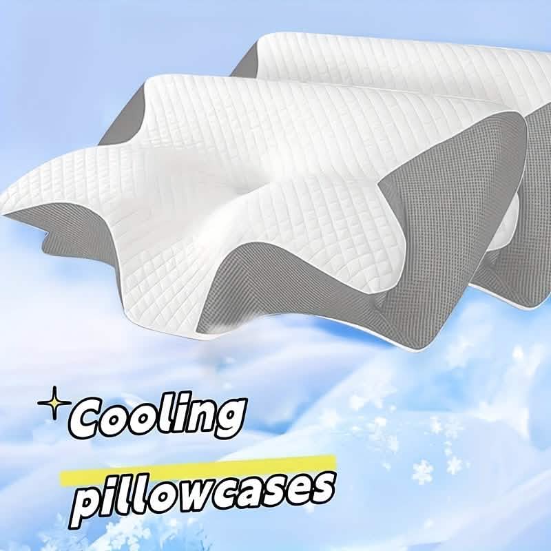Ergonomic Memory Foam Neck Pillow – Slow Rebound, Back & Side Sleeper DailySale