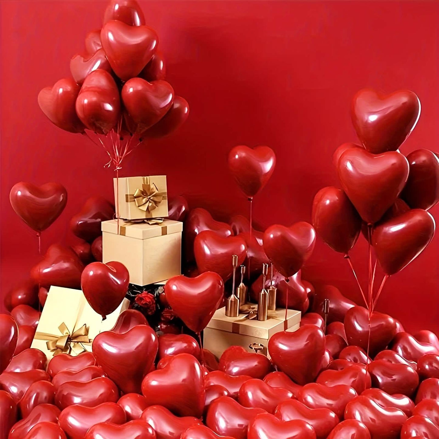 30pcs Red Heart Balloons – Party & Home Decor Set DailySale
