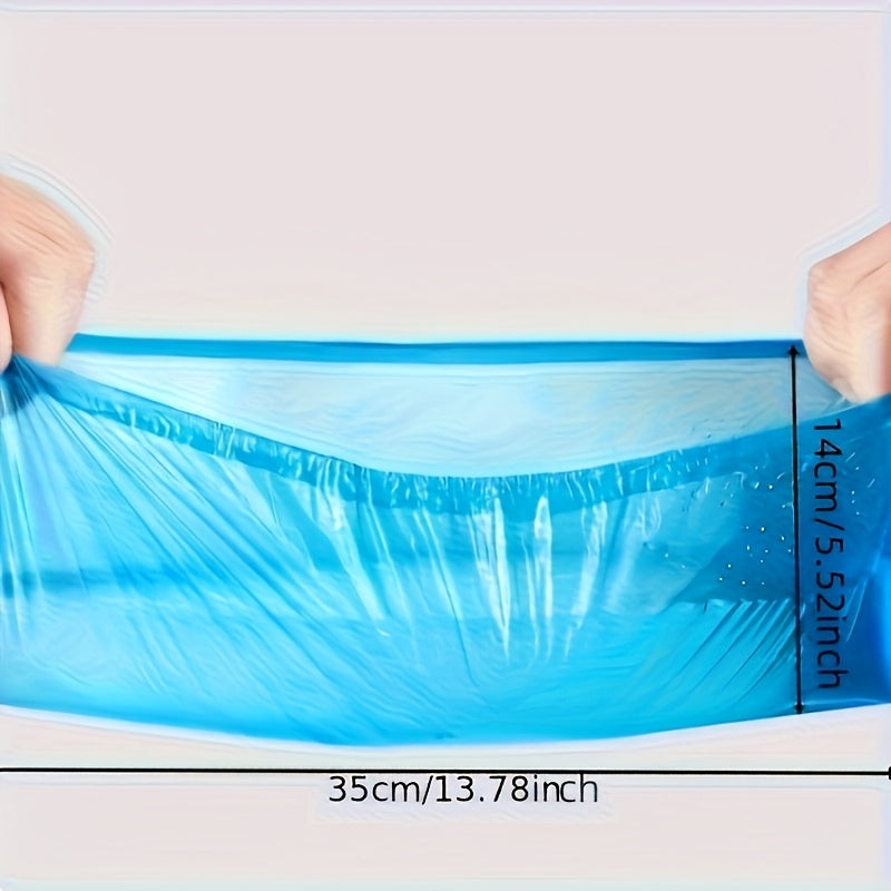 100-Pack: Disposable Plastic Shoe Covers – Waterproof & Slip-Resistant DailySale