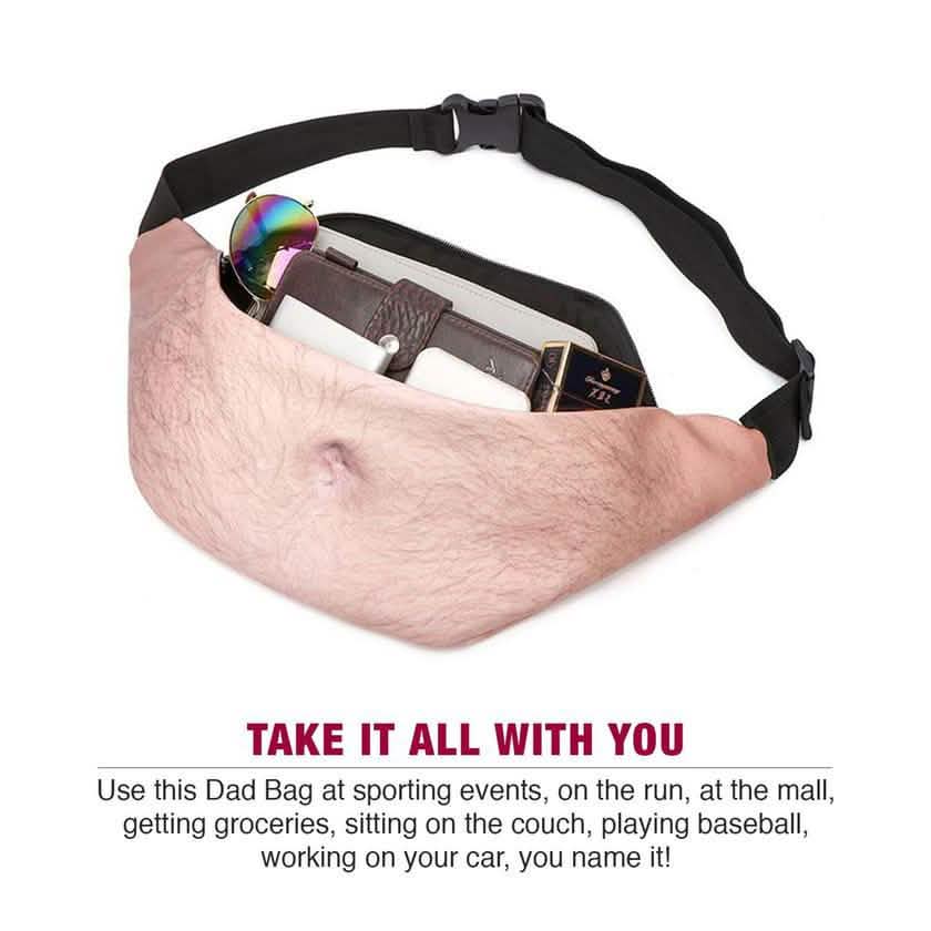 3D Beer Belly Waist Pocket Fanny Pack and Top Prank Gag Gift Travel Carry Pouch DailySale