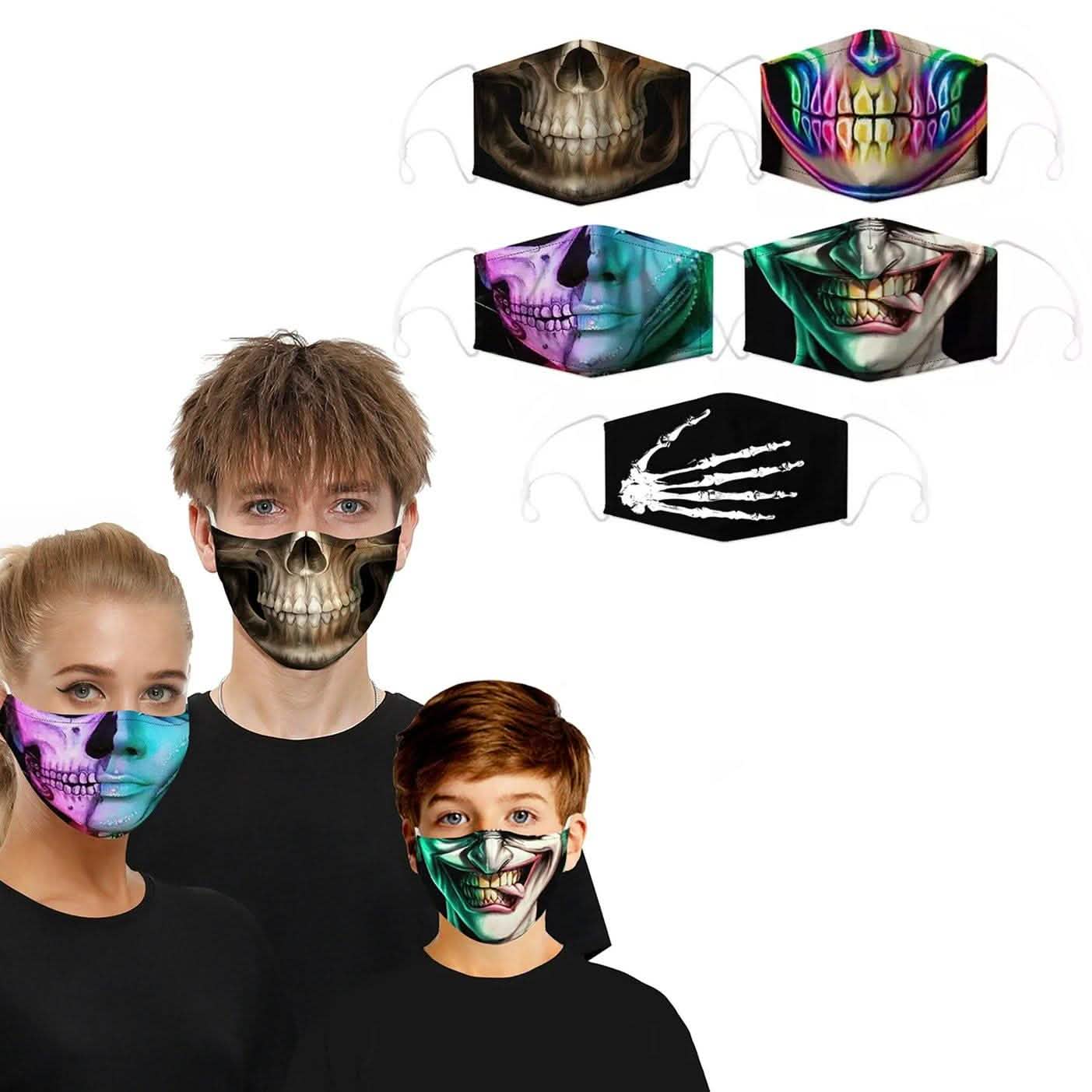 3D Halloween Special Scary Faces Reusable Face Masks DailySale