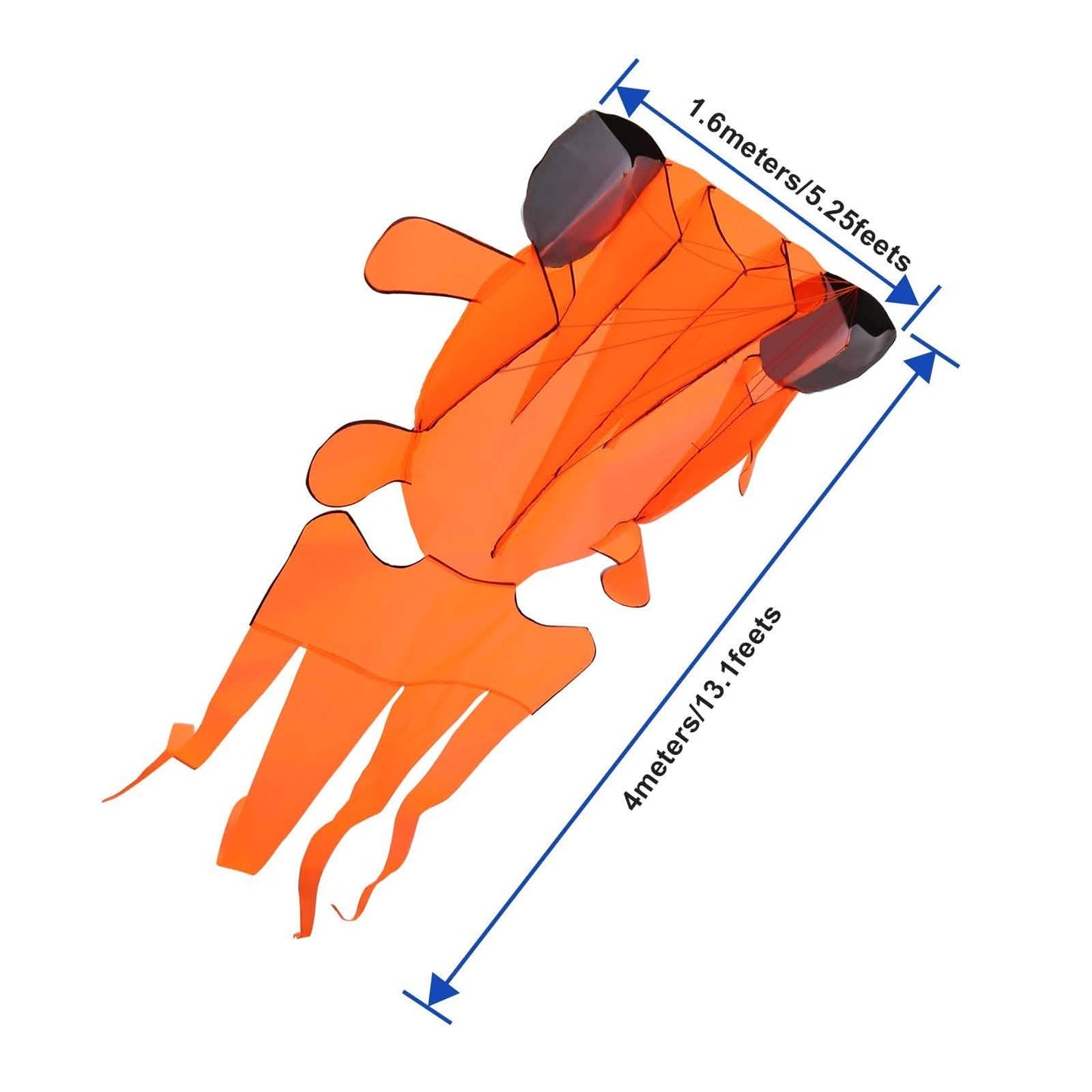 3D Kite Easy to Fly Orange Goldfish DailySale