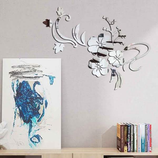 3D Mirror Flower Removable Wall Sticker DailySale