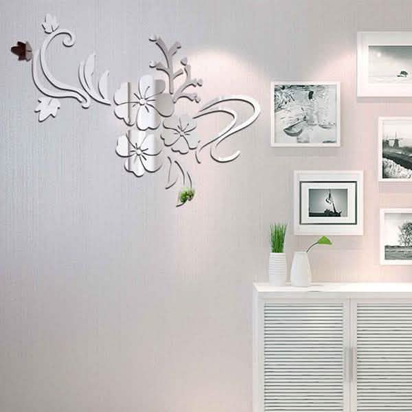 3D Mirror Flower Removable Wall Sticker DailySale