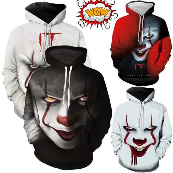 3D Printed The Dancing Clown Hooded Sweatshirt DailySale