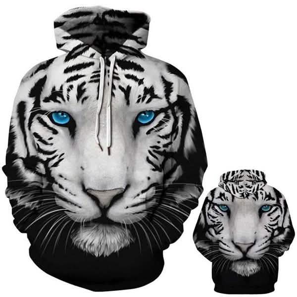 3D Tiger Print Unisex Sweatshirts DailySale