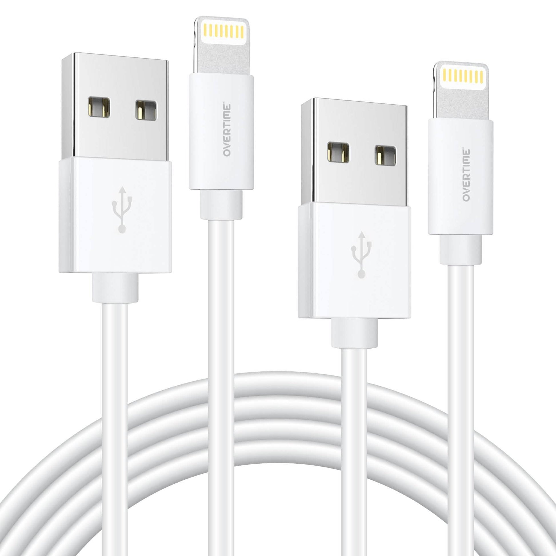 4 Ft./6 Ft. Overtime Apple MFi Certified iPhone Charger Lightning Cable Pack DailySale