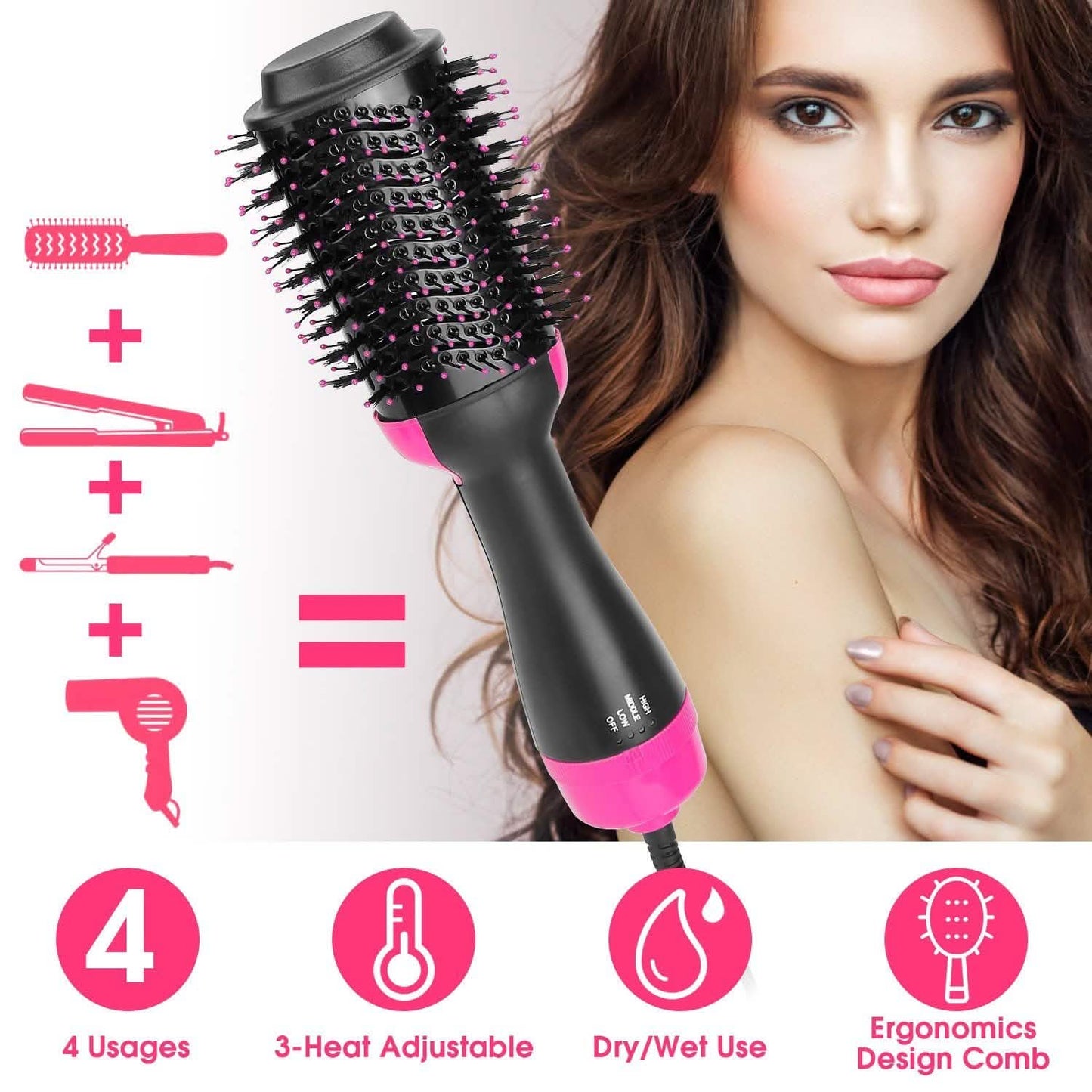 4-in-1 Hair Dryer Volumizer Brush DailySale