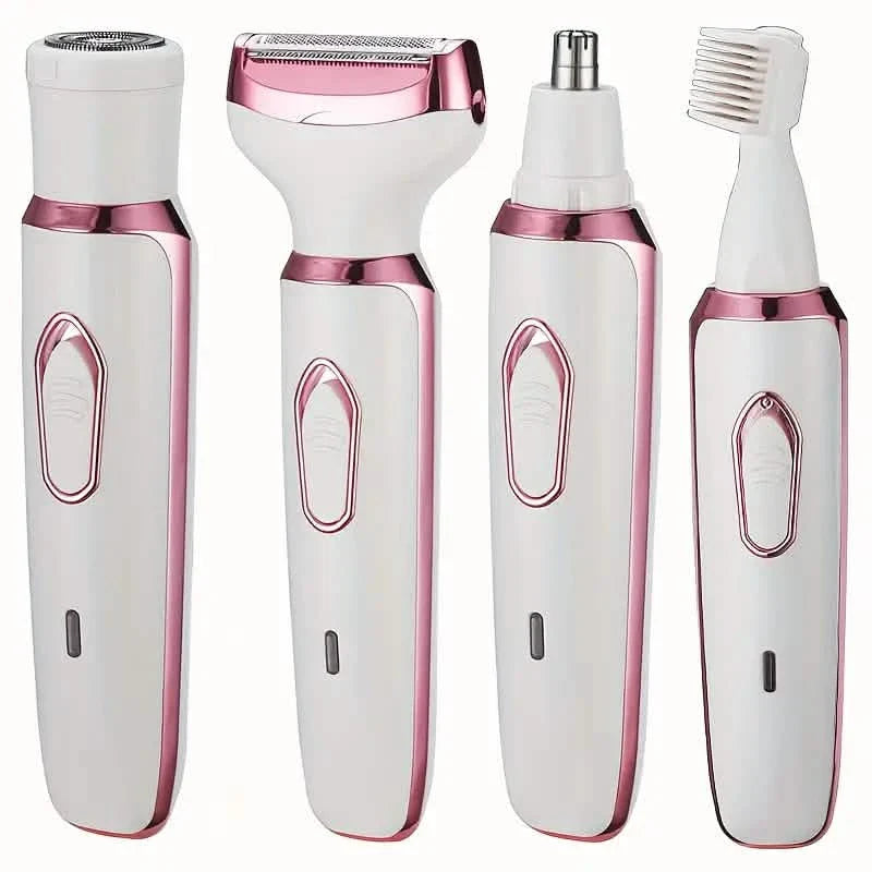 4-in-1 Silky-Smooth Electric Shaver for Women - Wet/Dry, USB Rechargeable & Portable for Full Body Use DailySale