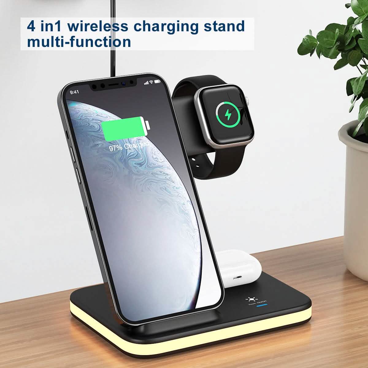 4-in-1 Wireless Charging Stand with Night Light DailySale